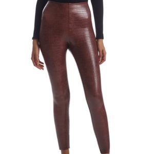 Commando Faux Leather Animal Print Legging